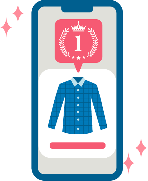 受賞商品を表示します